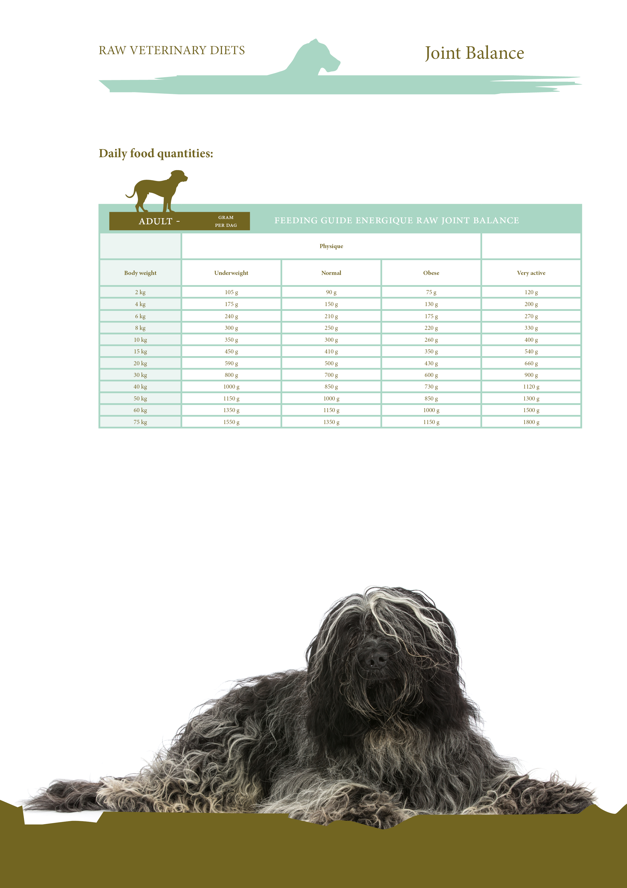 Natural Balance Feeding Chart